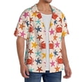 thumbnail image 2 of Fuzoiu Crabs And Seastars Print Men's Casual Short,Men's Short Sleeve Shirt,Mens Casual Button Down Shirts,Cuban Collar Summer Shirt for Beach, Vacation, and Outdoor Activities-, 2 of 5