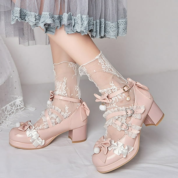 nsendm Girls Sandal Big Kid Female Girls Heels Size 1 Little Big Kids Gorgeous Princess Shoes 5cm Low Heel with Dress Dress Toddler Shoes for Girls