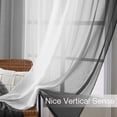 thumbnail image 4 of Cortinas Transparentes De Lino Sintético Degradado Negro Para Dormitorio, Sala De Estar, Bolsillo Para Barra, 2 Tonos, Reversibles, Gasa Degradada, Semiventana, Privacidad Y Filtrado De Luz, Juego De, 4 of 5