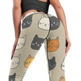 thumbnail image 2 of Cute Cats High Waisted Leggings for Women Regular & Plus - No See Through Tummy Control Cycling Workout Yoga Pants without Pockets L, 2 of 6
