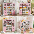 thumbnail image 6 of Toy Storage Organizer, Large Toy Storage Chest with Removable Bins, 19 Storage Spaces, Toy Organizer with 2 Movable Drawers and 9 Box Bins, Kids Bookshelf and Bookcase with Drawers for Boys and Girls, 6 of 6