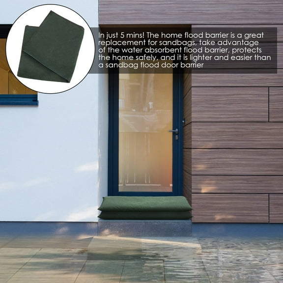 Water Barrier Bags For Flood Control: Durable, Reusable Protection For Home Garage, 5 Piece Set