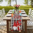 thumbnail image 4 of Table Runners 90 Inches Long Dress Scarves, Valentine's Day Farmhouse Coffee/Dining/Kitchen Table Runner for Living Room, Gnomes Red Love Rose Trees Buffalo Plaid 13x90 Inch, 4 of 9