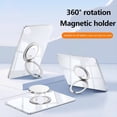 thumbnail image 2 of Soporte para Teléfono con Anillo Giratorio Plegable de Metal con Fuerte Succión Magnética de 360°, Soporte Universal para Tableta de Escritorio, Color Negro., 2 of 5