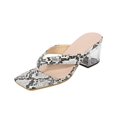 thumbnail image 2 of Sandalias de mujer Patrón de serpiente Zapatillas de verano sexy Chanclas Tacón grueso Zapatos casuales Wmkox8yii  nm1976, 2 of 9
