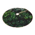 thumbnail image 2 of Balery Lush Foliage Green Plant Printed Christmas Tree Skirt , Merry Christmas Party Christmas Tree Decoration,Adjustable Tree Skirt-30", 2 of 8