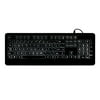 Wired Large Print Keyboard White Bold Jumbo Letters Silent Backlit Keyboard with