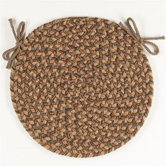 Rhody Rug CD36A015X015 15 in. Camden Shades of Brown Chair Pad