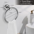 thumbnail image 2 of Juego de Accesorios de Baño 7 Piezas, Toalleros de Anillo+Toalleros de Barra+Portarrollos para Papel+Ganchos para Toallas+Jabonera+2 Gancho Adhesivo, Acero Inoxidable, Adecuado para Baños, Cocinas, 2 of 4