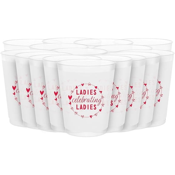 16 Piece Galentines Day Cups 16 Ounce