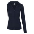 thumbnail image 2 of KOGMO Womens Solid Casual Basic Thermal Zip Up Hoodie Jacket, 2 of 9