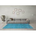 thumbnail image 3 of Ahgly Company Indoor Square Oriental Light Blue Industrial Area Rugs, 6' Square, 3 of 4