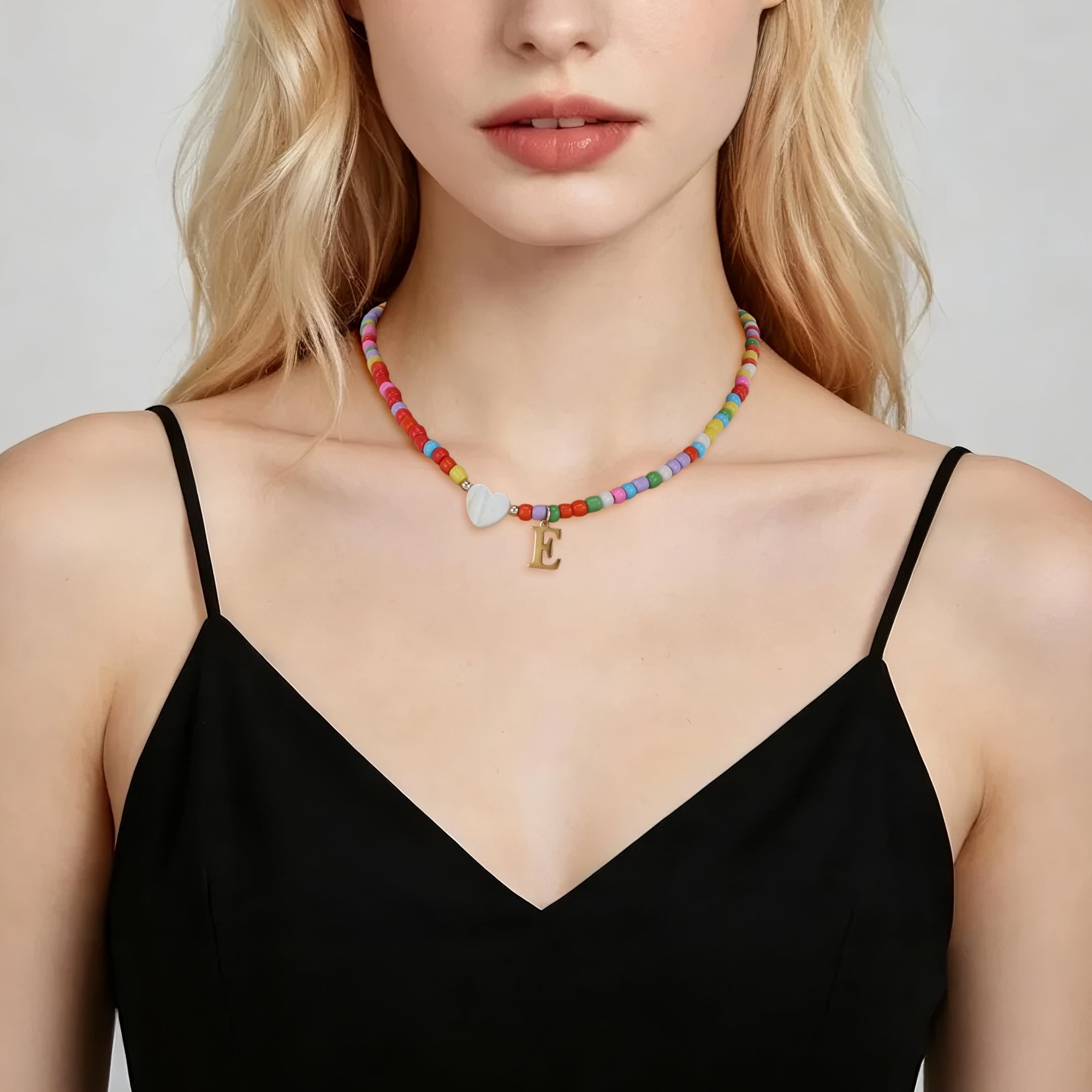 Unique Bargains Stylish Collarbone Necklace for Daily Life Colorful 1 Pcs [Style E]