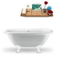 thumbnail image 7 of 70" Streamline N1121WH-GLD Clawfoot Tub and Tray With External Drain, 7 of 7