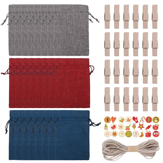 Room Decor Diy Decorations Calendar Hanging Xmas 2021 Advent Sacks 24 Days Countdown Bags Calendars Advent Decor Gift Wrapping Paper Wrapping Sheet,Roll Paper,Decorative Paper,Kraft Paper,Patterned P