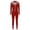 Burgundy, variant on Haitryli Women Long Sleeve Gymnastics Leotard Unitard Rhinestone Full Length Bodysuit Jumpsuit Burgundy M