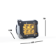 thumbnail image 2 of Faro Barra IRON LED 6 LED Luz Ámbar Fija Auxiliar 18W 12V/24V Universal para Moto, Auto, Camioneta, Off Road, Coche, Camión, 2 of 10