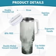 thumbnail image 2 of Yayeee 40oz Stainless Steel Tumbler with Straw and Handle Double-Wall Insulated Travel Water Bottle, Foggy Forest, 2 of 8