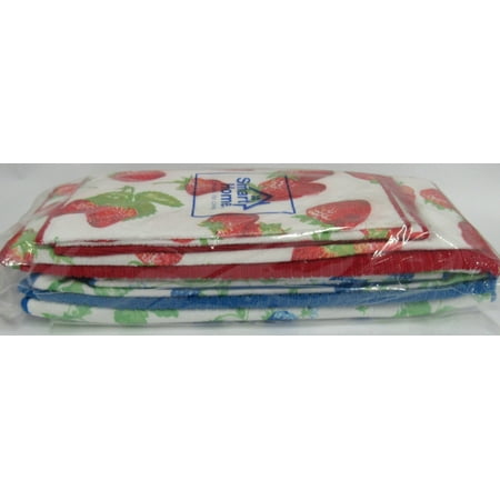 Berry Tea Set - Smart Home Berry Design 12 Pc Mat & Kitchen Towel Set
