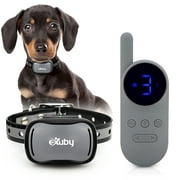 eXuby - Tiny Shock Collar for Small Dogs 5-15lbs - Smallest Collar on The Market - Sound, Vibration, Shock - 9 Intensity Levels - Pocket-Size Remote - Long Battery Life – Water-Resistant