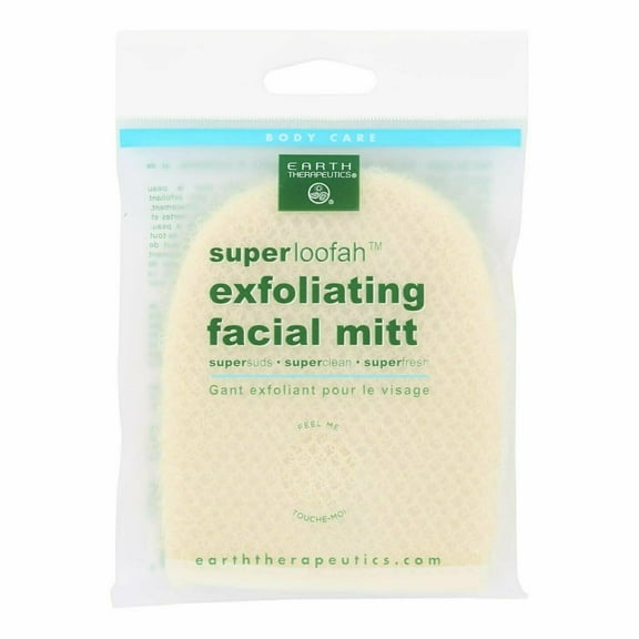 Earth Therapeutics Body Care Loofah Exfoliating Facial Mitt, 1ct, 6-Pack