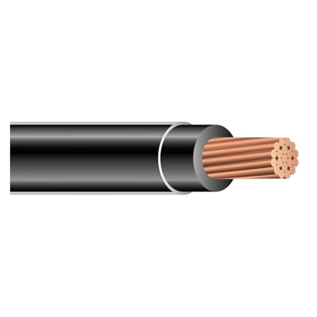 6 AWG Gauge 19 Stranded Insulated Copper THHN/THWN-2 Building Wire - 600 Volts Residential, , Industrial UL Listed - Black (100 Feet)