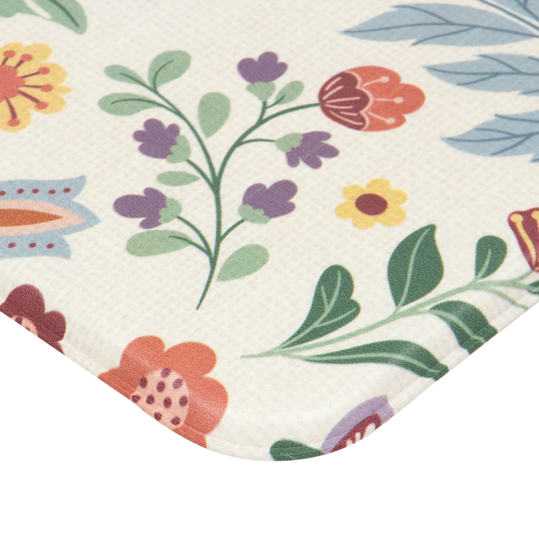 Apache Mills Cushion Comfort Multi-Color Floral Kitchen Anti-Fatigue Mat, 18" x 30" & 20" x 41", 2 pack