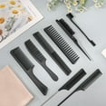 thumbnail image 4 of AOWOO 8Pcs Hair Styling Combs Set, Include Bristle Hair Brush, Grooming Comb, Sturdy Rat Tail Comb, for Women Girls Kids and Hair Stylists, Black, 4 of 8