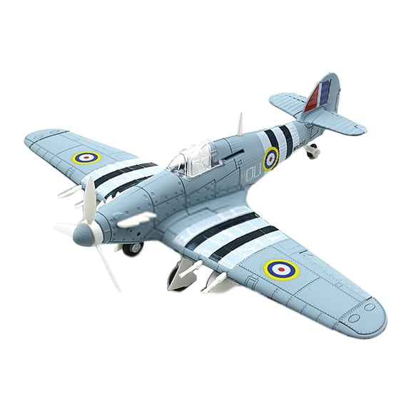 1:48 Fighter Building Kits Ornament Table Decoration Boy Toys Aircraft Model blue