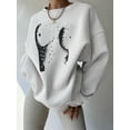 thumbnail image 2 of KelaJuan Women's Spring Autumn Loose Sweatshirt Long Sleeve Pattern Print Crewneck Pullover, 2 of 6