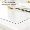 thumbnail image 3 of 1.5mm Clear Desk Cover Protector, 14×48 Inch Clear Desk Cover, Rectangular Vinyl Desk Pad, PVC Plastic Table Cover for Office, Dresser, Night Stand, Computer & Writing Desk Tabletop, 3 of 7