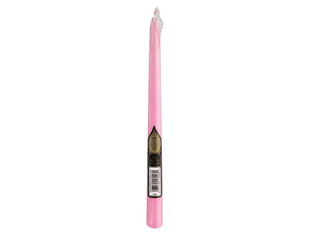 11 1/2 inch Hand Dipped Taper Candles Pink Set of 12 