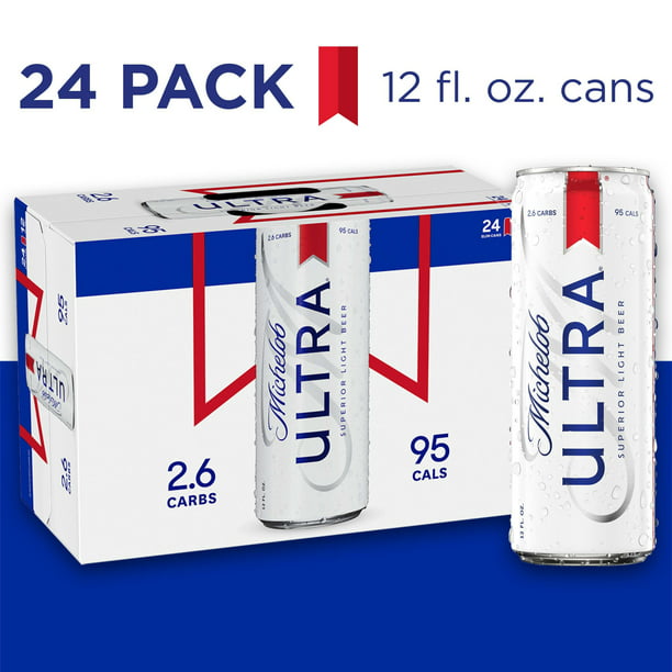 Michelob ULTRA Light Beer, 24 Pack Beer, 12 FL OZ Cans - Walmart.com ...