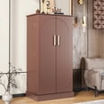 thumbnail image 6 of Casendy Pantry Cabinet with 2 Doors and 16 Shelves, Modern Kitchen Storage Cabinet with Adjustable Shelves, Kitchen Storage Cupboard for Dining Room, Living Room, Brown, 6 of 9