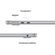 thumbnail image 4 of Apple MacBook Air 13”, M5 2026, 10-Core CPU 8-Core GPU, 16GB RAM, 512GB SSD ,  macOS. Plata, Touch ID, 4 of 4