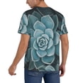 thumbnail image 2 of Lsque Blue Color Cactus Pattern Mens Polo Golf Shirts Funny Graphics Shorts Sleeve Button Shirts Baseball T-shirt-4X-Large, 2 of 7