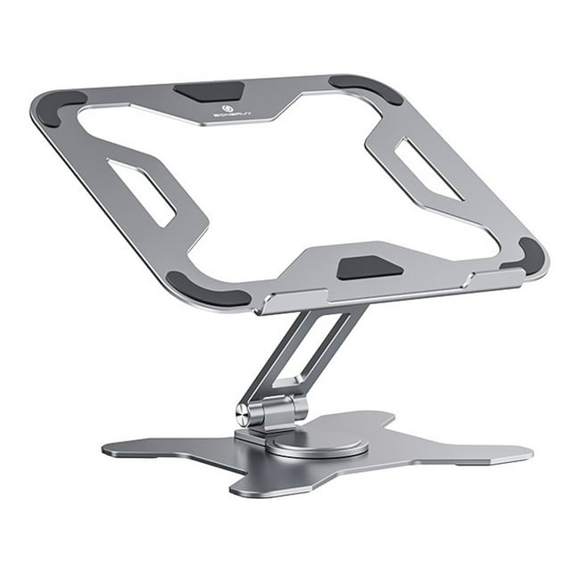 Methold Soporte plegable para tableta Boneruy, soporte ajustable para portátil de 360 grados, soporte de aleación de aluminio, soporte Videojuegos y accesorios Plata