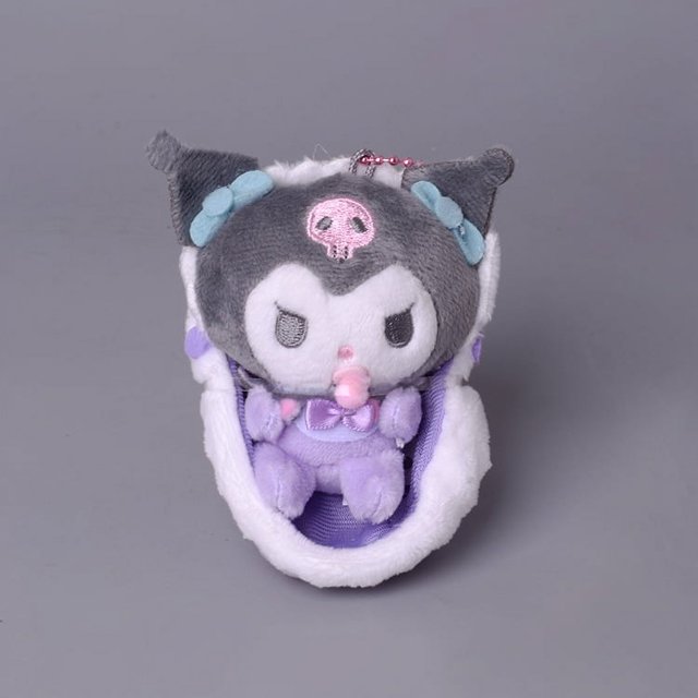 Nuevo chupete de dibujos animados de Sanrio, lindo Kuromi, My Melody, Cinnamoroll, cuna para bebé, muñeco de peluche, colgante para bolso de mujer, regalo para niños