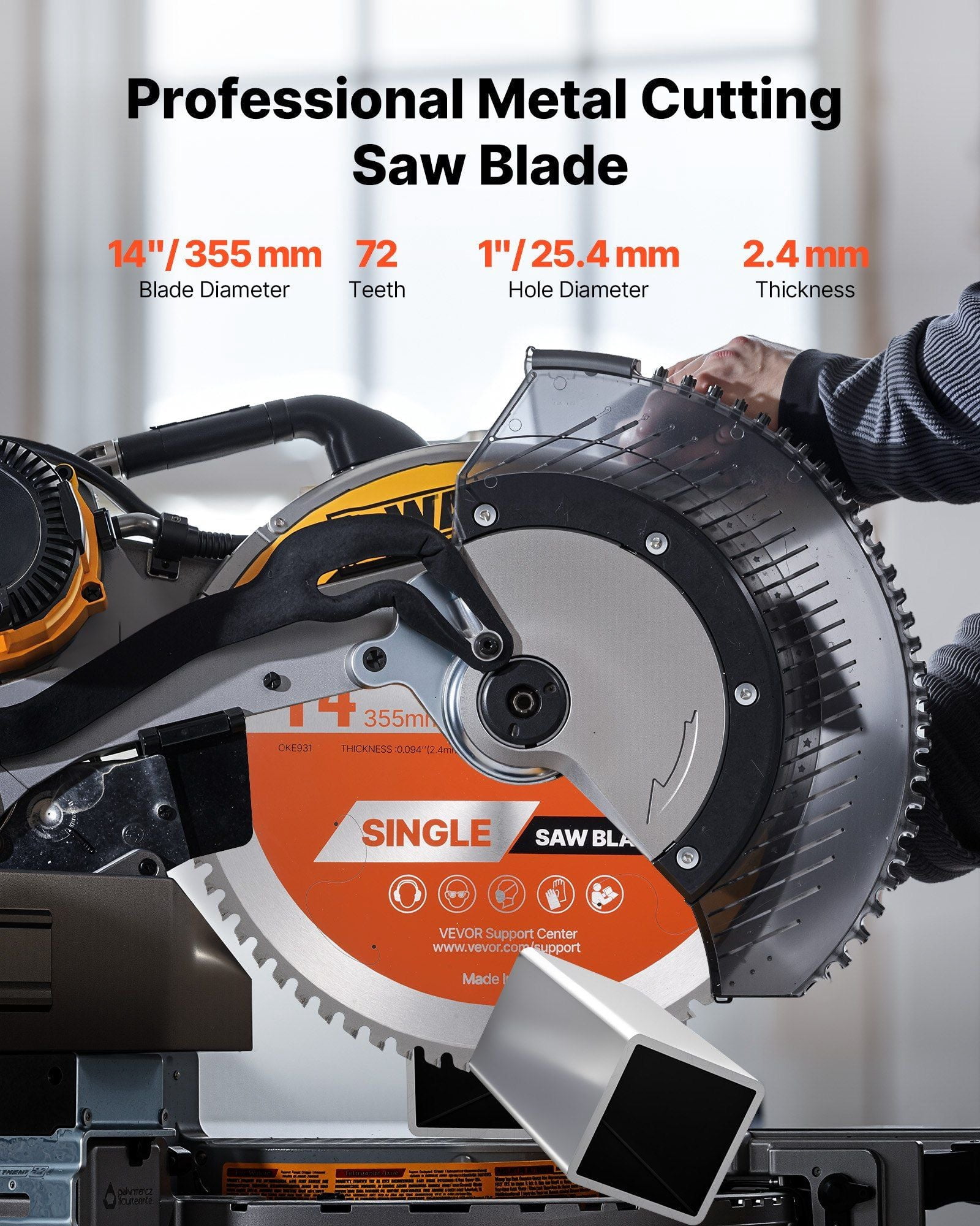 Circular Saw Blade Metal Cutting Blade for Circular Saw 14 in 72 Teeth