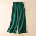 thumbnail image 3 of Yanyanz Dress Pants Women, Women's 2025 Spring And Summer Drooping Pants High Waist Loose Slim Casual Pants Straight Leg Casual Pants, Wide Leg Pants Woman, Palazzo Pants for Women Green L, 3 of 3