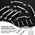 thumbnail image 5 of Footman Loop - Mounting Bracket, Multipurpose Tie Down, Stainless Steel Flat Head Strap Loop, Heavy Duty Anchor Clamp for Kayak Accessories, Cargo Management, Roof Rack Installation (4 PCS), 5 of 7