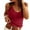 Red, variant on FDGIU Women's 2025 Summer V Neck Tank Tops - Sleeveless Flowy Blouse with Curved Hem