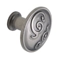thumbnail image 4 of Utopia Alley HW343PLPT011 Roma Cabinet Knob  Pewter  1.3 inch, 4 of 7