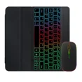 thumbnail image 1 of Rainbow Backlit Keyboard Cover For Samsung Galaxy Tab S9 FE Case with Pencil Holder For Galaxy Tab S9 FE 10.9 inch Tablet Cover Black with mouse Hebrew, 1 of 6