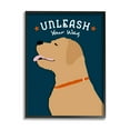 thumbnail image 2 of Stupell Industries Unleash Your Wag Phrase Golden Labrador Dog Grey Framed, 16 x 20, Design by Ginger Oliphant, 2 of 4