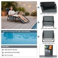 thumbnail image 3 of Yeshouse Tumbona de exterior ajustable en 5 posiciones para tomar el sol, con asa de transporte y bolsillo lateral, cama plegable con almohada extraíble para jardín, playa, patio, piscina y camping, 3 of 6