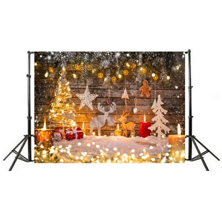 Image of Ympuoqn Christmas Decorations Indoor Outdoor Christmas Backdrops Vinyl 5x3FT Fireplace Background Photography Studio Xmas Party Favors