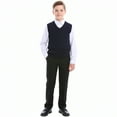 thumbnail image 2 of TOPTIE Youth Unisex V-Neck Sweater Vest-Black-XL, 2 of 8
