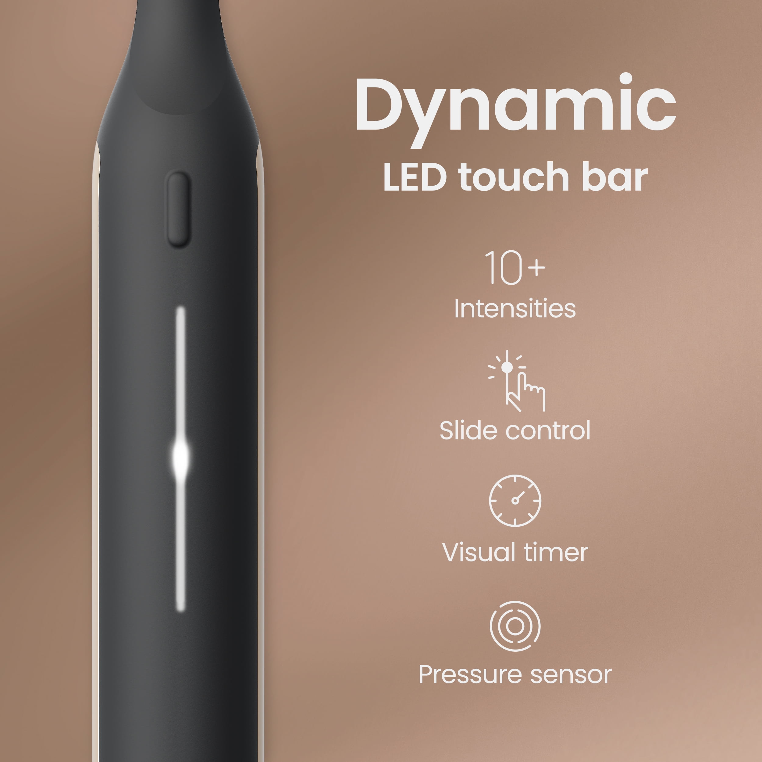 quip Electric Toothbrush, Ultra Smart Sonic, Rechargeable, 1 Count, Black and Gold