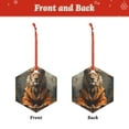 thumbnail image 2 of Zufioo Jungle Meditating Lion Print Large Acrylic Christmas Ornaments, Suitable for Christmas Tree Christmas Holiday Party Pendant Decorations-Hexagon, 2 of 7